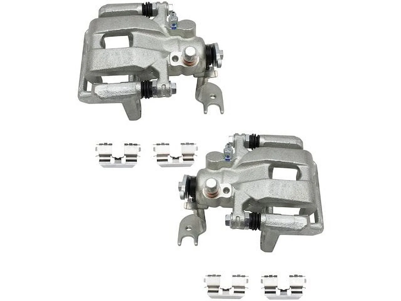 Rear Brake Caliper - Set of 2 - with Bracket and Hardware - Compatible with 2008 - 2012 Honda Accord 2009 2010 2011