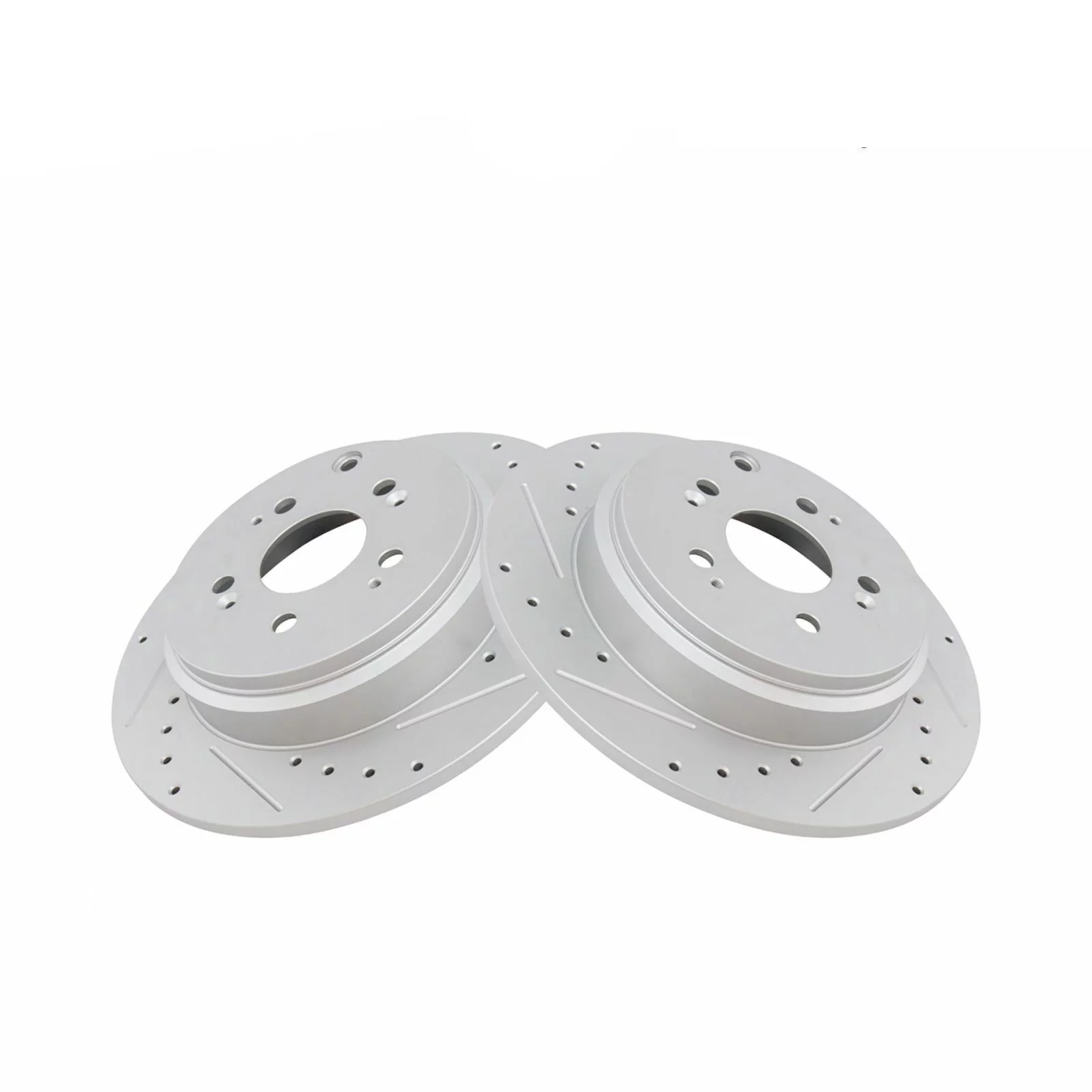 Teledu Performance Disc Brake Rotor Drilled & Slotted Rear G-Coated Pair