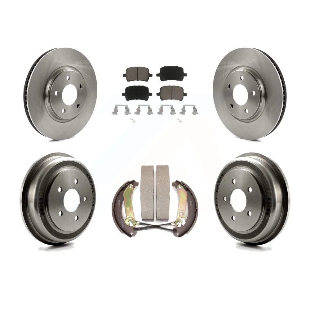 Transit Auto - Front Rear Disc Brake Rotors Ceramic Pads And Drum Kit For Chevrolet Malibu K8C-103071