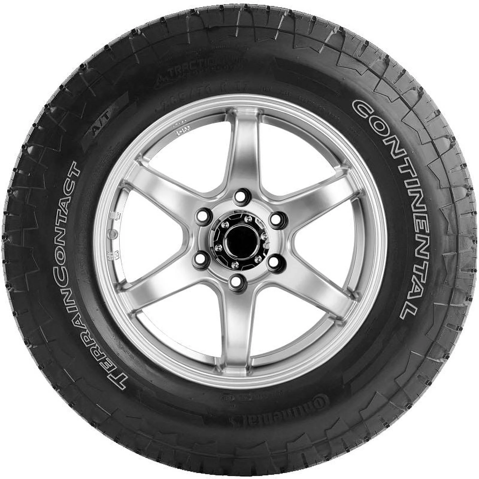 Continental TerrainContact A/T LT265/70R17/10 121/118S OWL All Terrain Tire