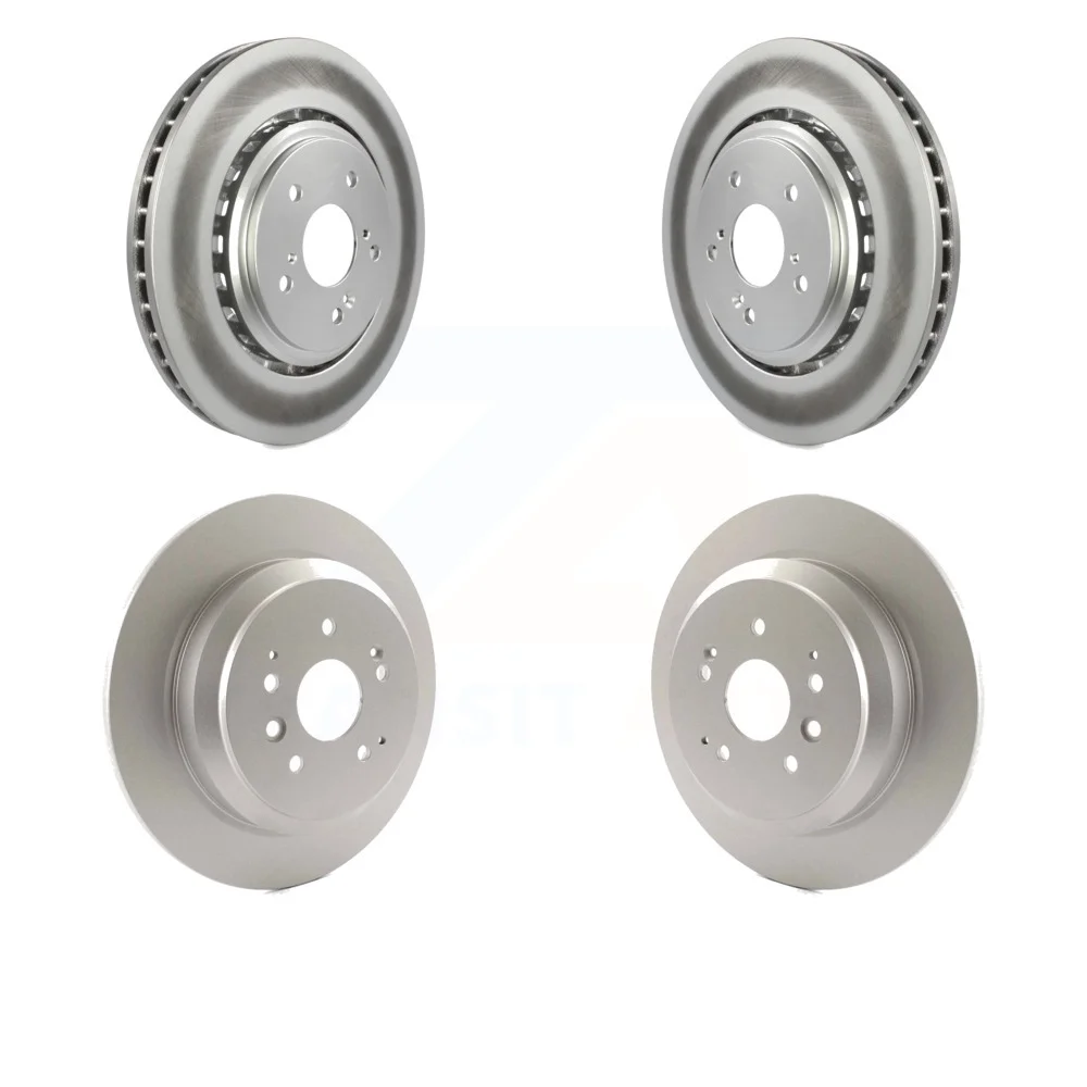 Front Rear Coated Disc Brake Rotors Kit For 2014-2016 Acura MDX KG-101174