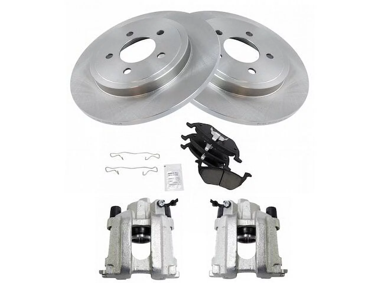 Rear Brake Pad Rotor and Caliper Set - Compatible with 2005 - 2008 Ford Escape 2006 2007