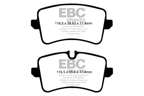 EBC Brakes Pad and Rotor Kit (DP32082C and USR1846) Fits select: 2015-2022 PORSCHE MACAN, 2012-2018 AUDI A6