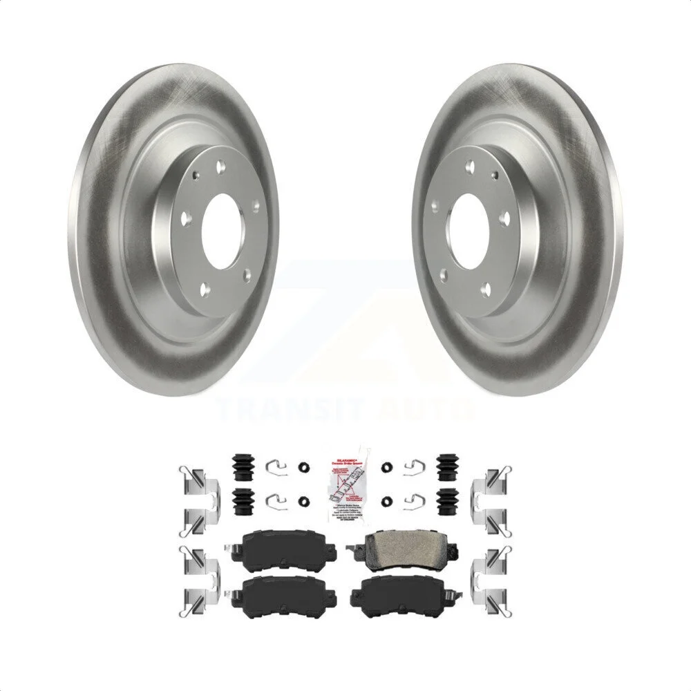 Transit Auto - Rear Coated Disc Brake Rotors And Ceramic Pads Kit For Mazda CX-5 KGA-103839