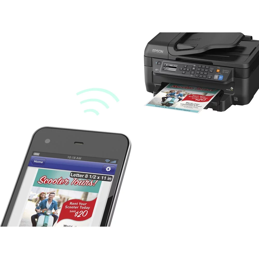 Epson WorkForce WF-2750 Wireless Inkjet Printer/Copier/Scanner/Fax All-in-One (Used, 1 year Epson Warranty)
