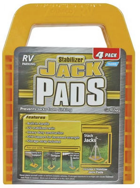 Camco 4 Pack Stabilizer Jack Pad For Use With Stack Jacks Fifth Wheel Stabil