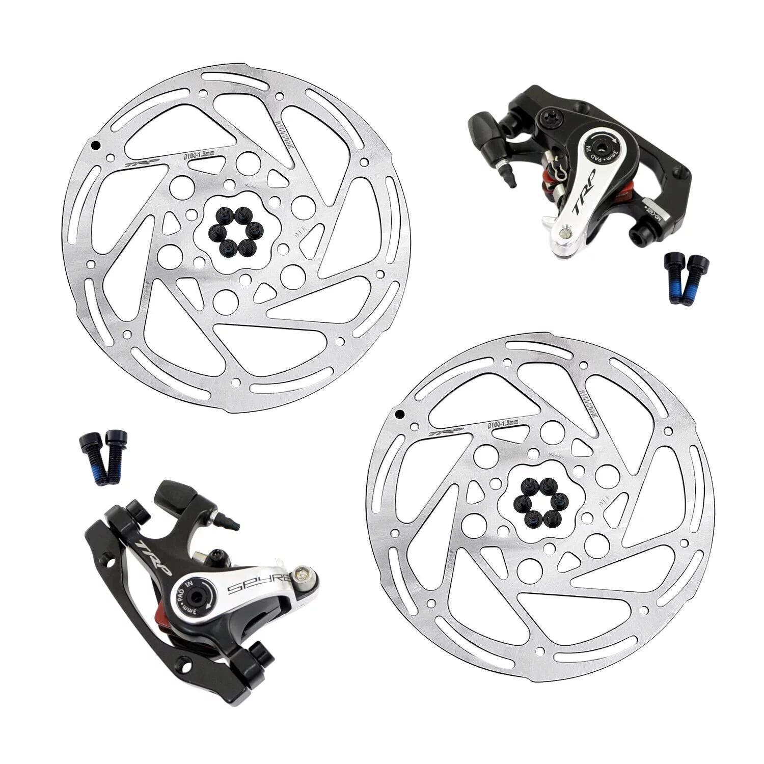 TRP SPYRE Road Alloy Mechancial Disc Brake Set 160mm Rotor (F+R) #MH1710