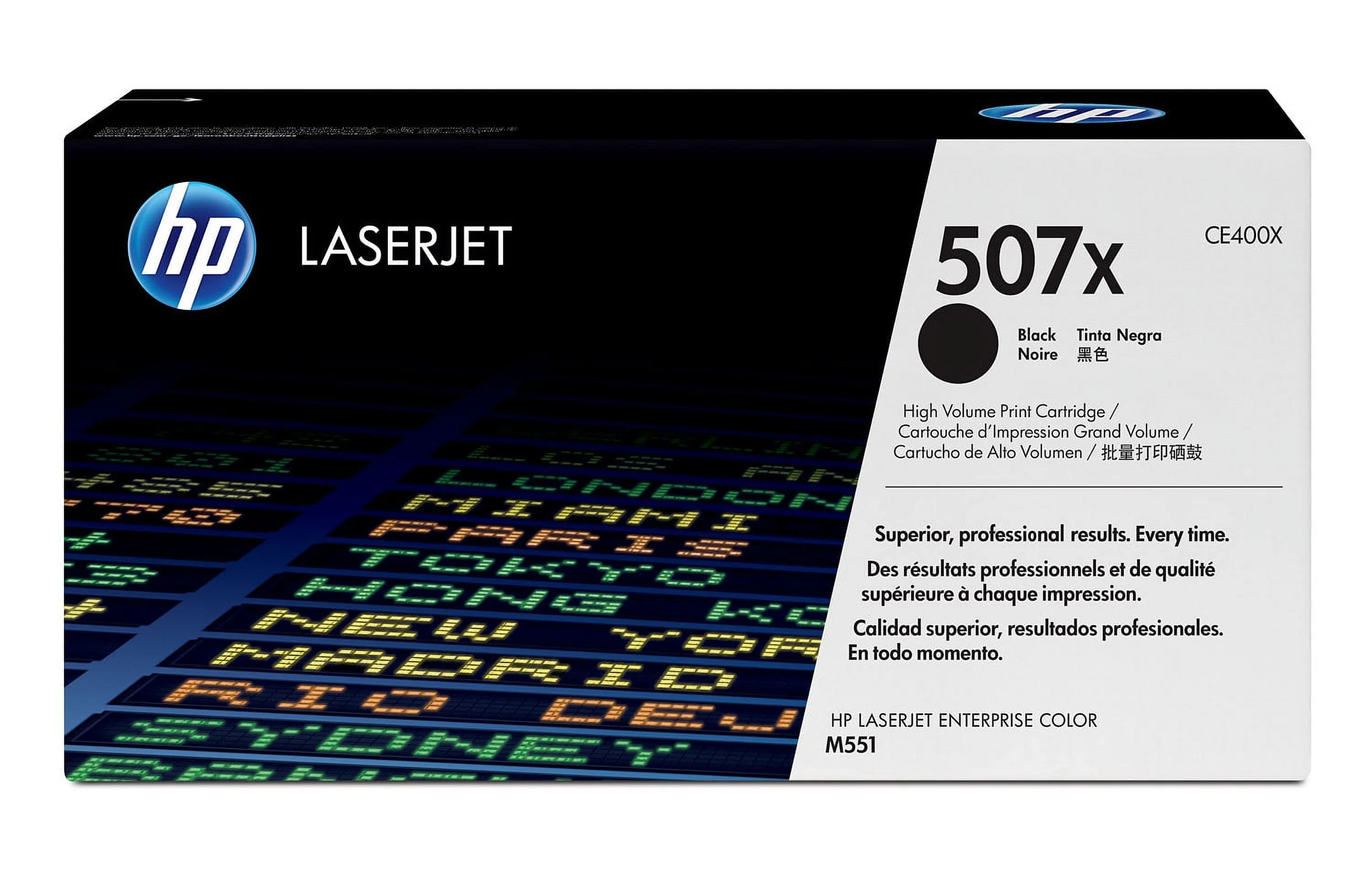 HP 507X High Yield Black Original LaserJet Toner Cartridge, ~11,000 pages,