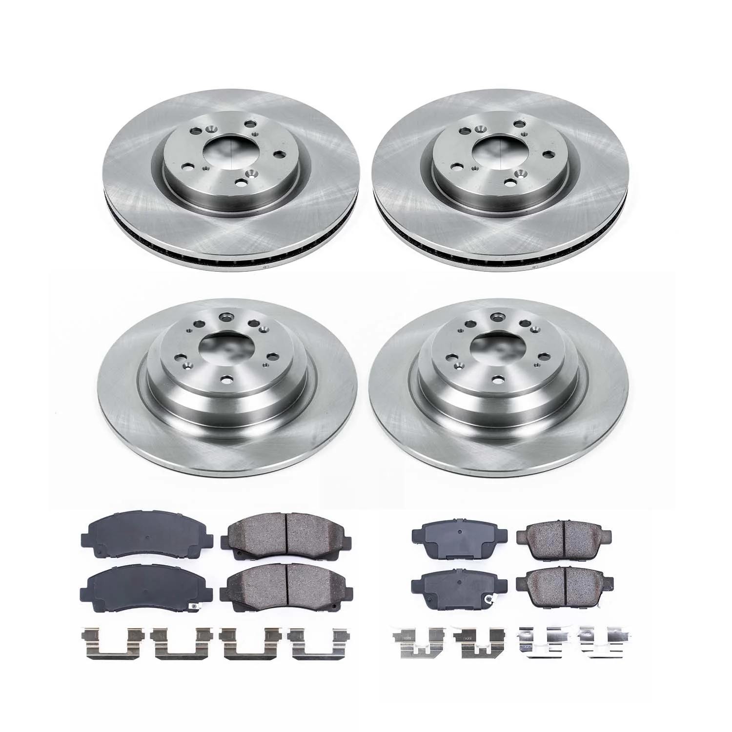 Ultimate Brakes Front and Rear Ceramic Brake Pad and Rotor Kit with Hardware WM81324