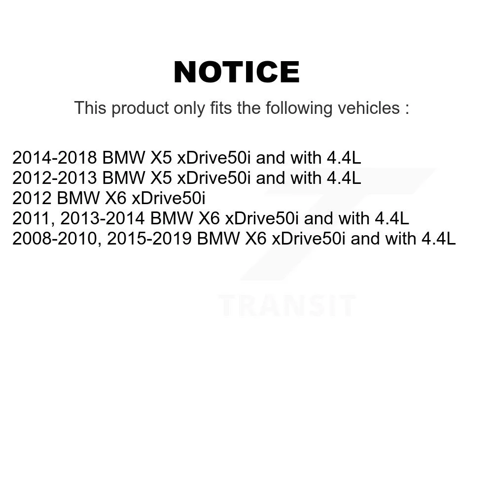 Transit Auto Front Disc Brake Caliper Rotors And Semi-Metallic Pads Kit For BMW X5 X6 KC8-100126P