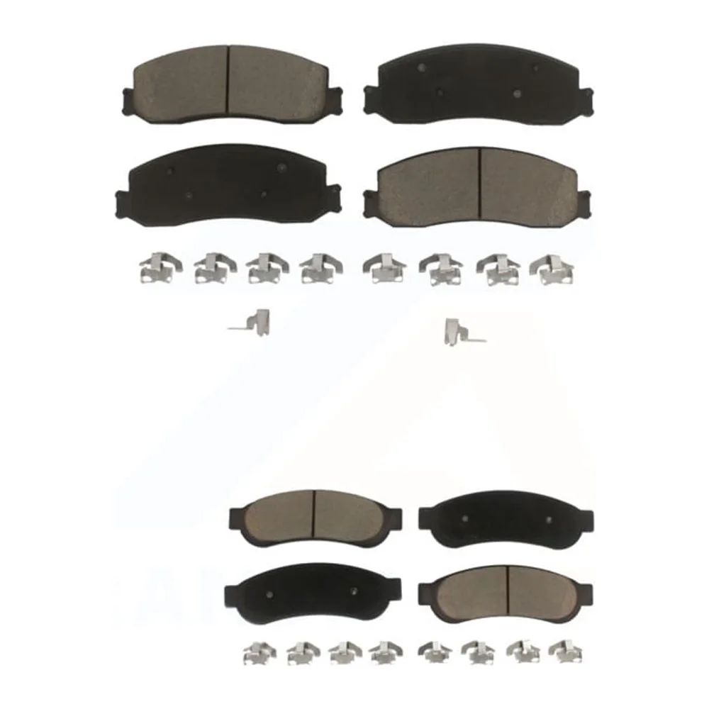 Front Rear Ceramic Brake Pads Kit For Ford F-250 Super Duty F-350 F-450 KCX-100098