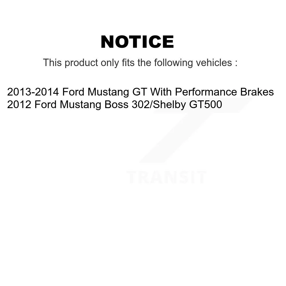 Transit Auto Rear Disc Brake Caliper Coated Rotors And Ceramic Pads Kit For Ford Mustang KCG-101042N