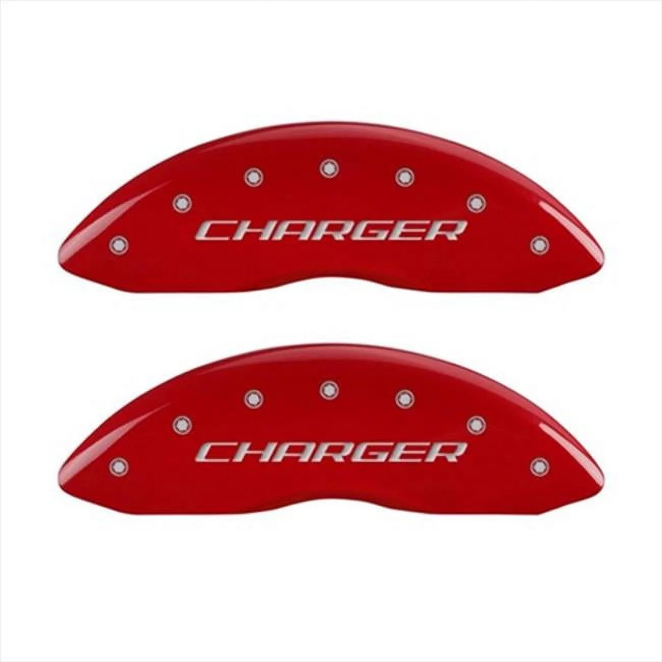 MGP Caliper Covers Charger Red Caliper Covers - Engraved Front & Rear - Set of 4