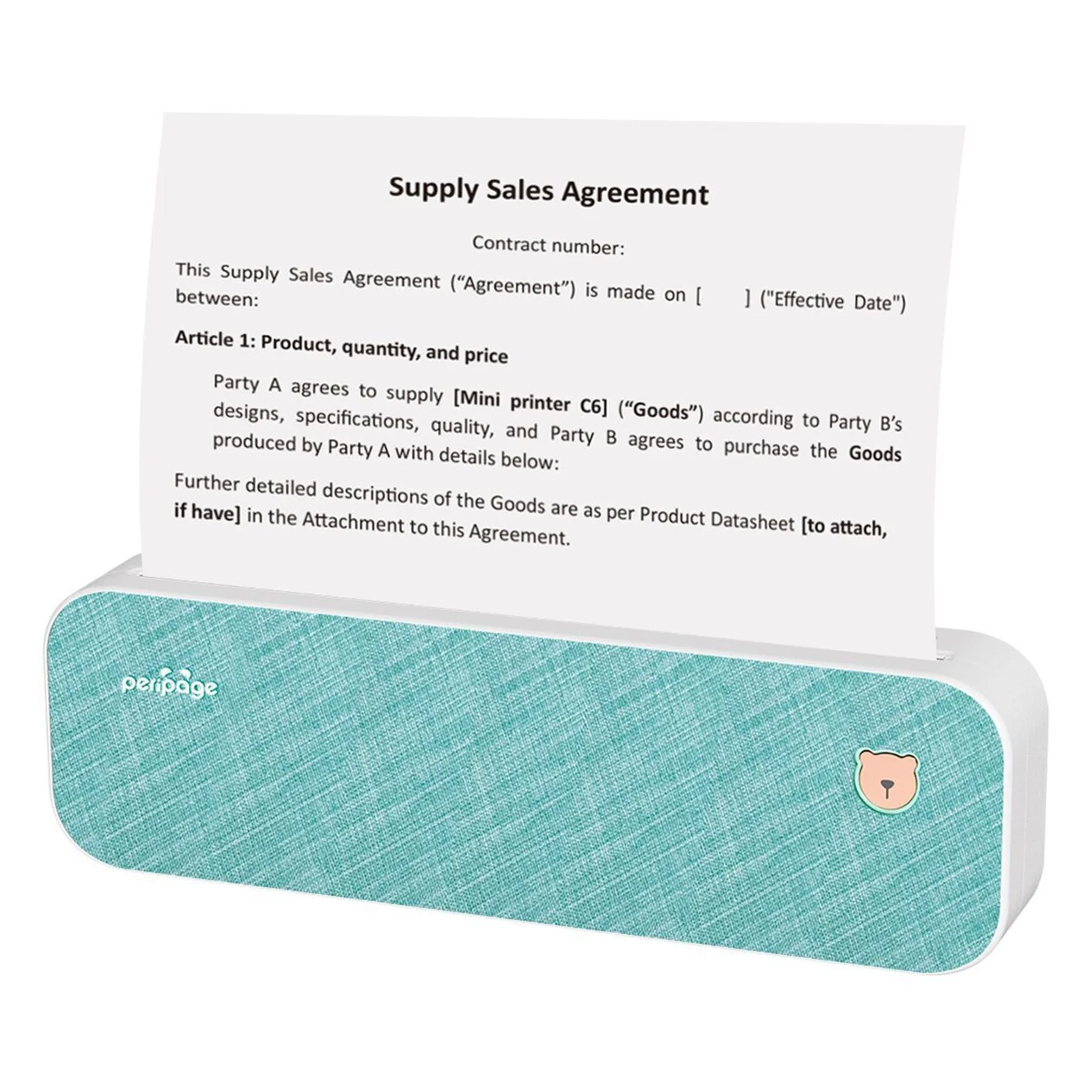 Anself A4 Paper Printer Mobile Photo Printer Label Printer 210mm USB BT Connection