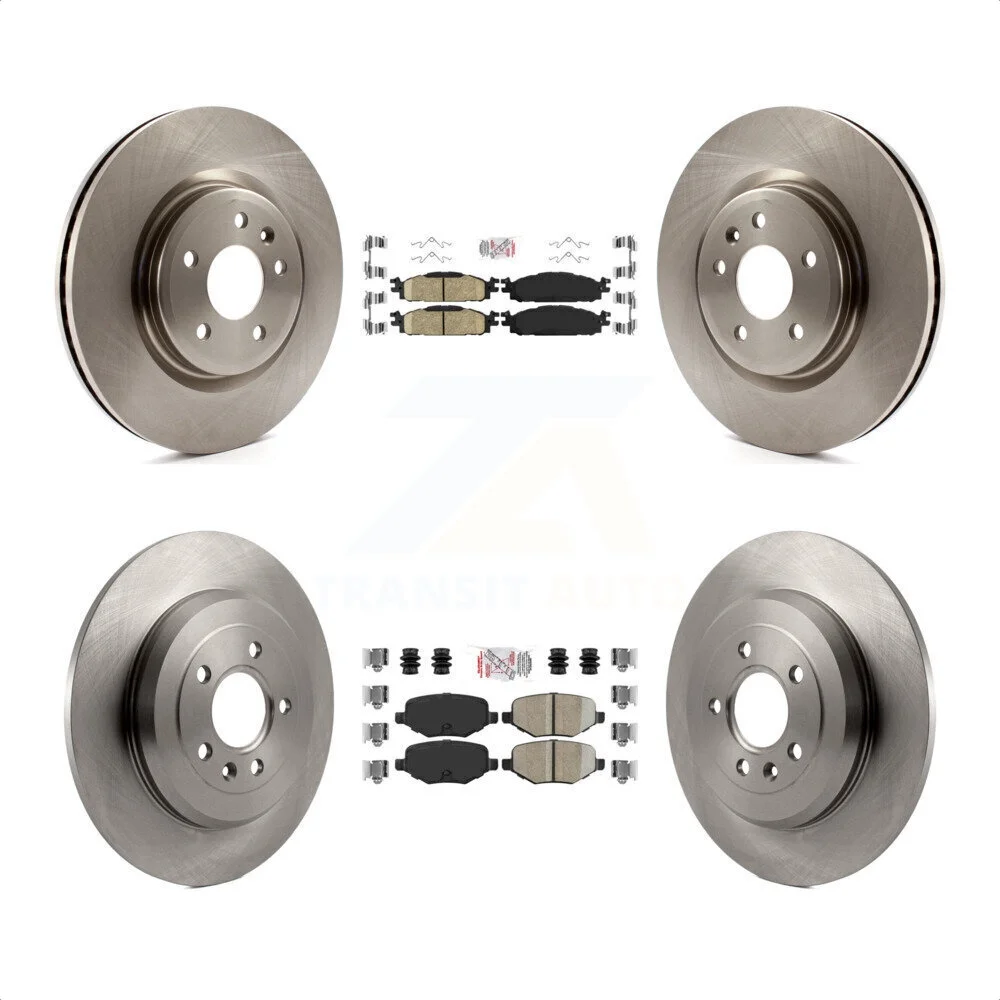 Transit Auto - Front Rear Ceramic Pads And Disc Brake Rotors Kit For Ford Explorer Taurus Flex Lincoln MKT MKS K8A-101474