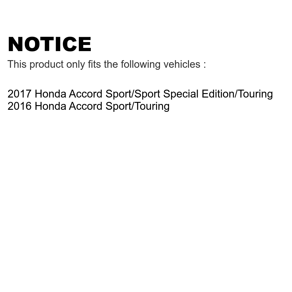 Transit Auto - Front Rear Coated Drilled Slotted Disc Brake Rotors And Semi-Metallic Pads Kit For Honda Accord KDS-100373