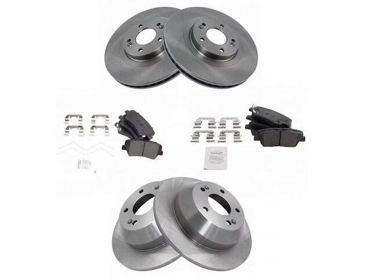 Front and Rear Brake Pad and Rotor Kit - Compatible with 2016 - 2018 Kia Sorento 2017