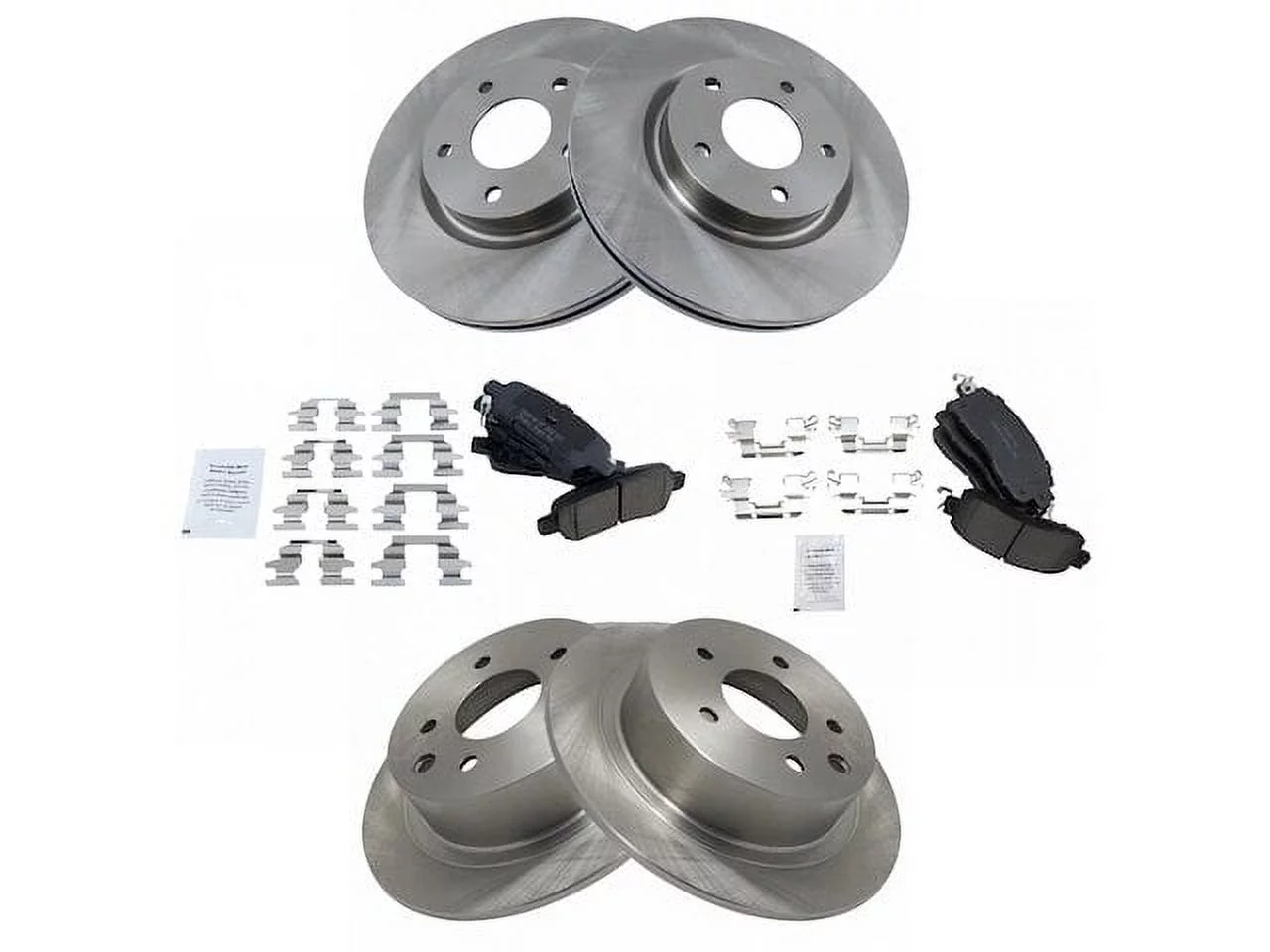 Front and Rear Ceramic Brake Pad and Rotor Kit - Compatible with 2013 - 2015 Nissan Altima Sedan 2014 2016 2017 2018 2019