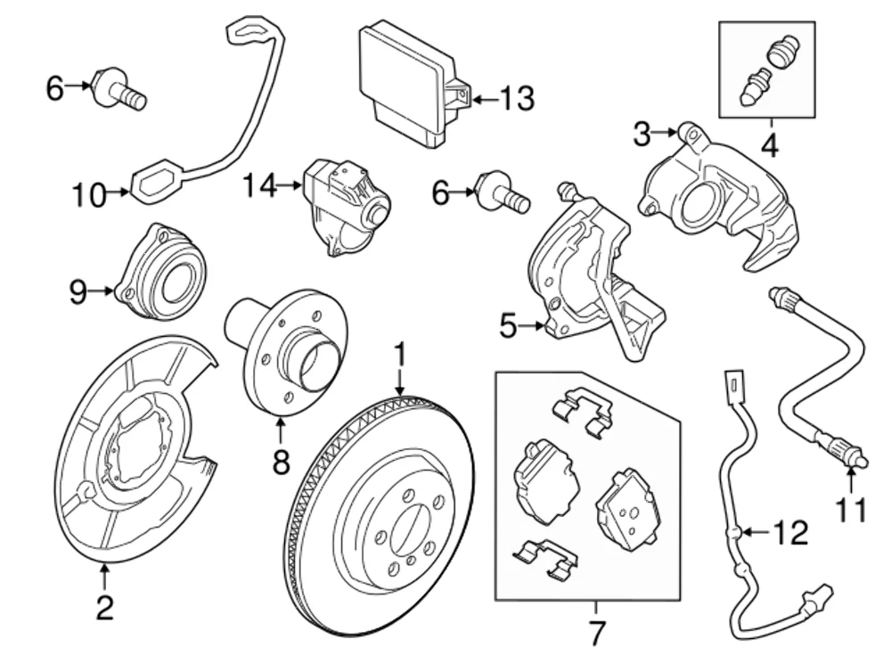 New Genuine BMW Rear Brake Disc Rotor Left or Right (2011-2016) OE 34216898733