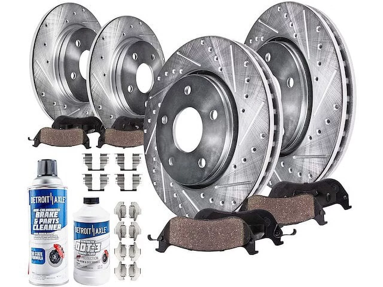 Front and Rear Brake Pad and Rotor Kit - Compatible with 2000 - 2003 Ford F-150 2001 2002