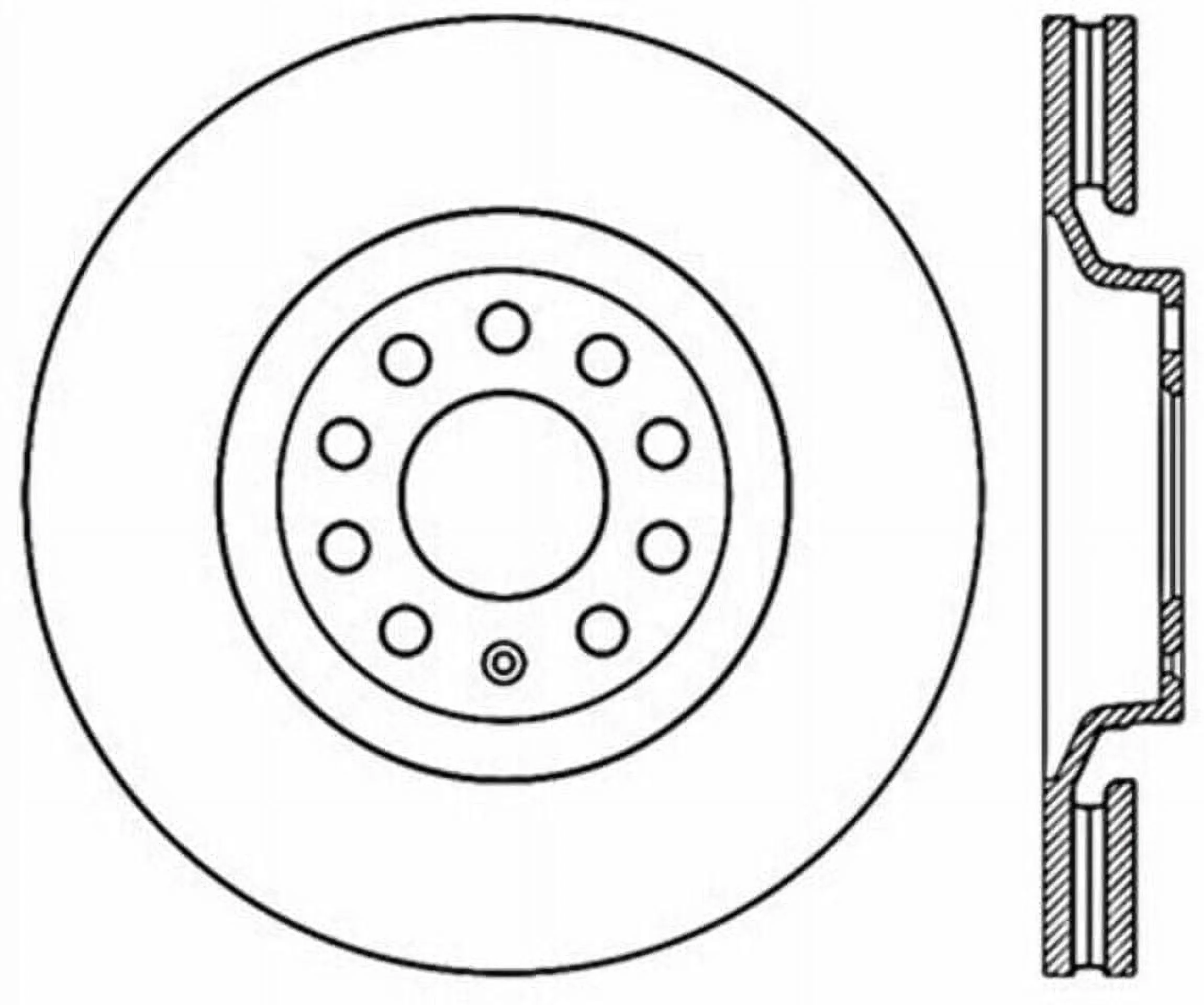 Centric Parts Disc Brake Rotor P/N:128.33096L Fits select: 2001-2009 AUDI A4, 2000-2002 AUDI S4