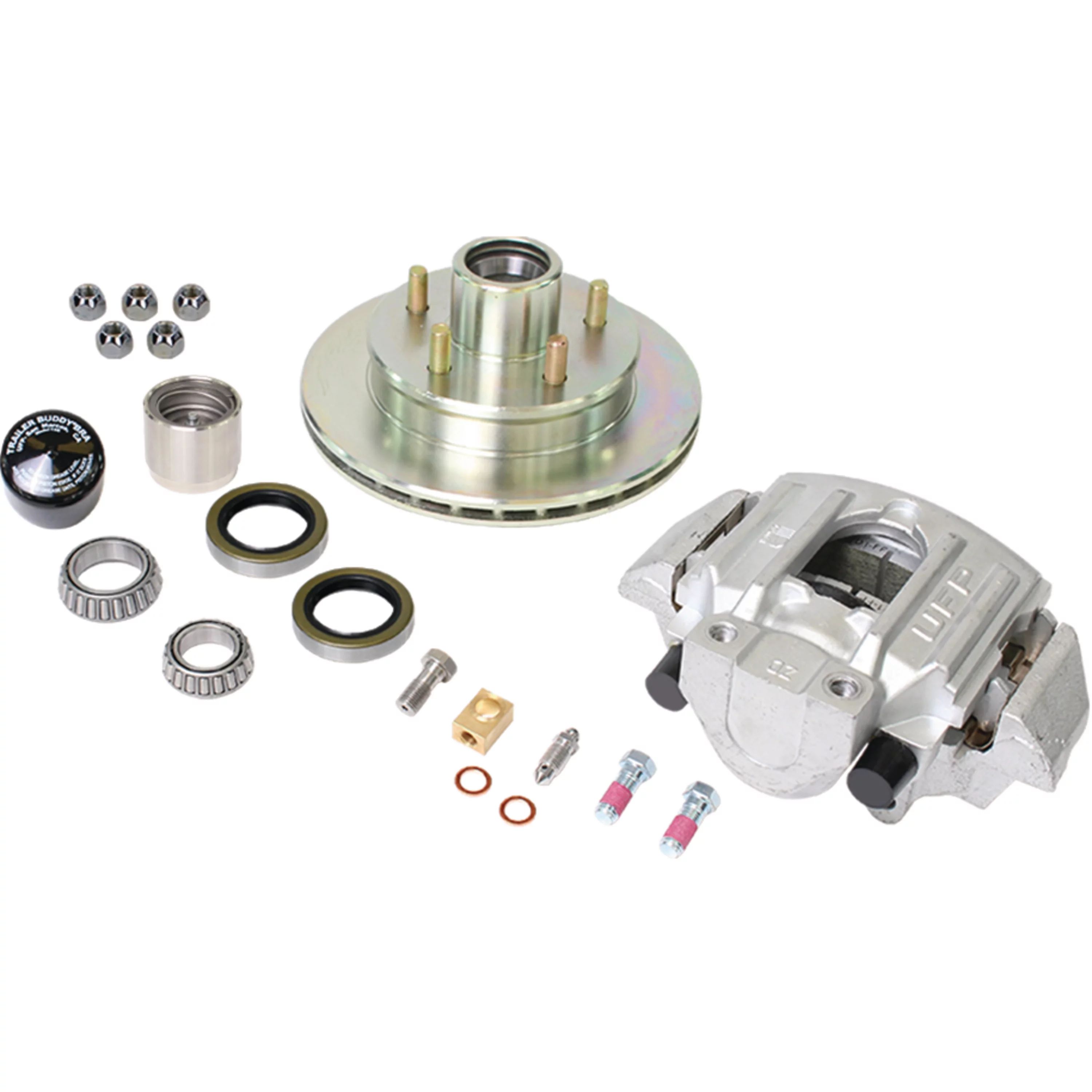 UFP K71-078-05 Zinc+ Hub, Ventilated Rotor And Aluminum Caliper Kit - 3750# Rating
