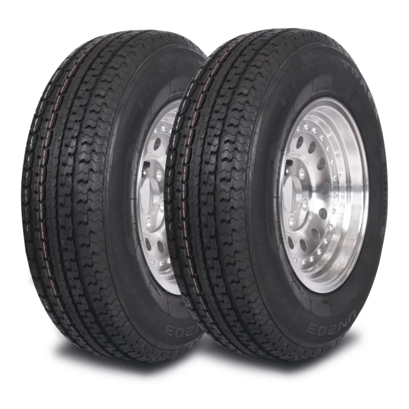 Mastertrack UN203 ST205/75R14 8 Ply 105M Load Range D Radial Trailer Tire - ST 205/75/14,Set of 2(Tire Only)