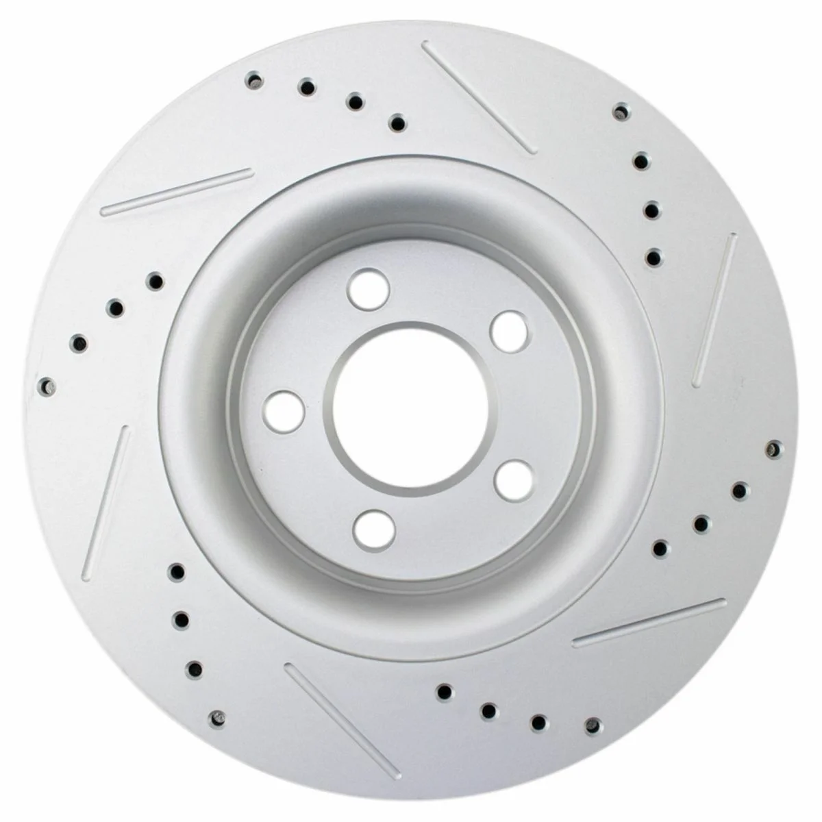 Teledu Front Disc Brake Rotor Performance For 15-20 Ford Mustang Drilled G-Coated Pair
