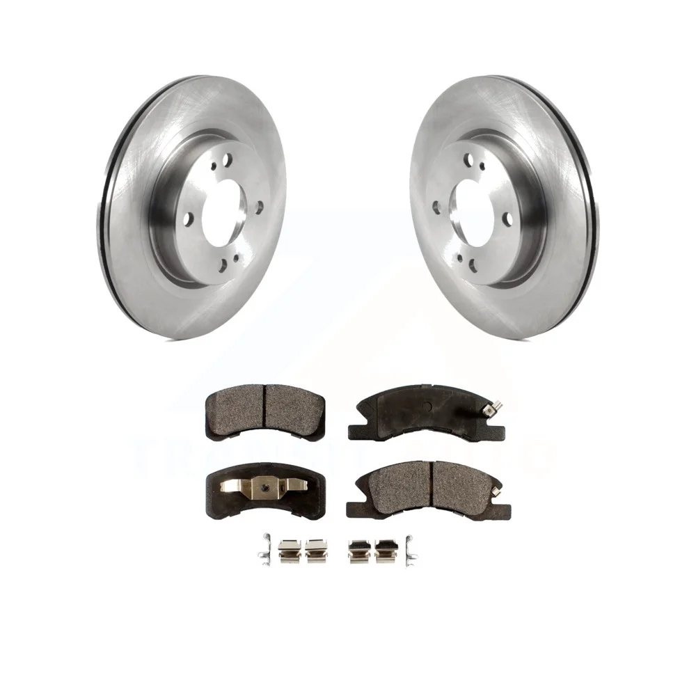 Transit Auto - Front Disc Brake Rotors And Ceramic Pads Kit For 2017-2022 Mitsubishi Mirage G4 K8T-103065