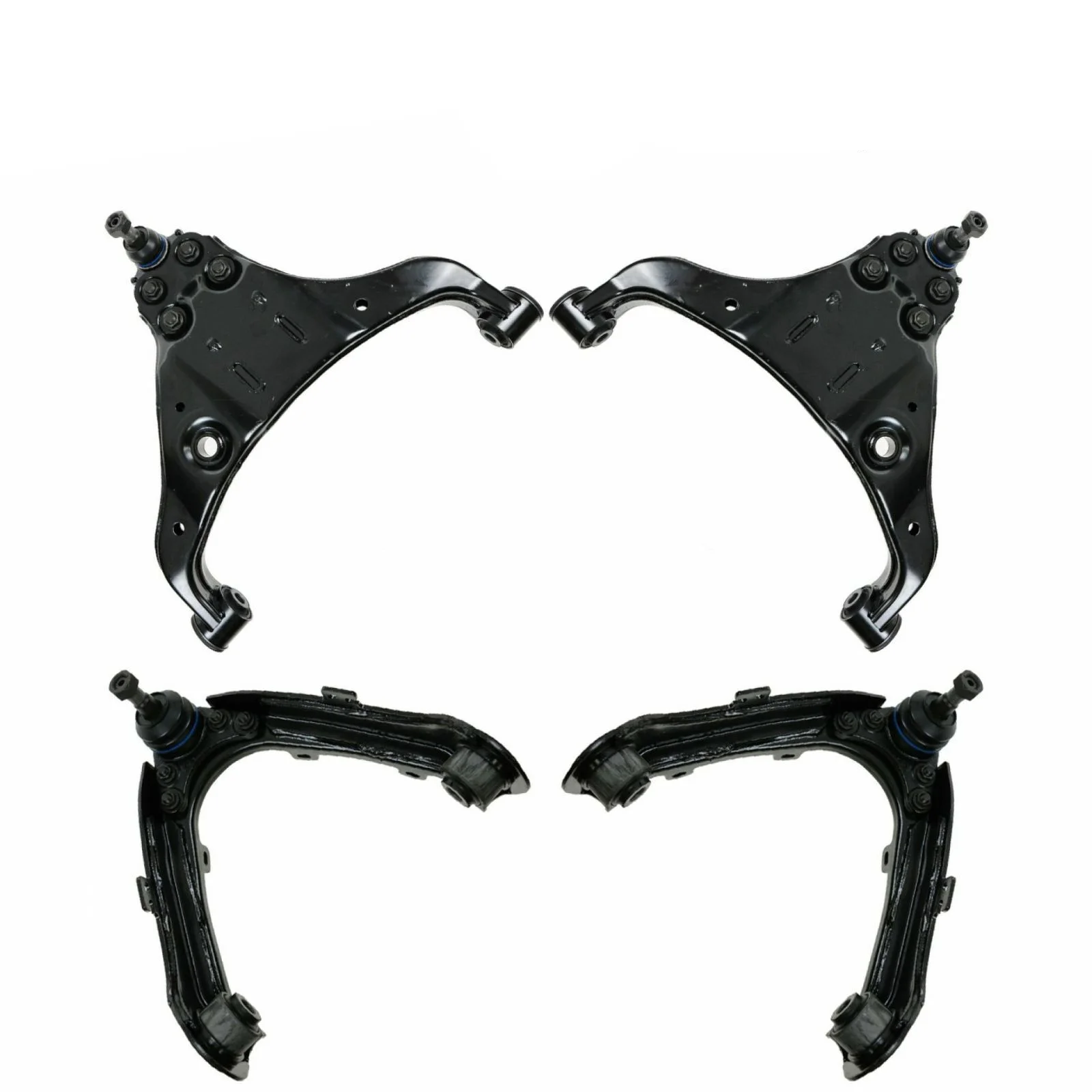 Teledu Front Upper Lower Control Arm Ball Joint Suspension Kit Set 4pc for Colorado 2WD