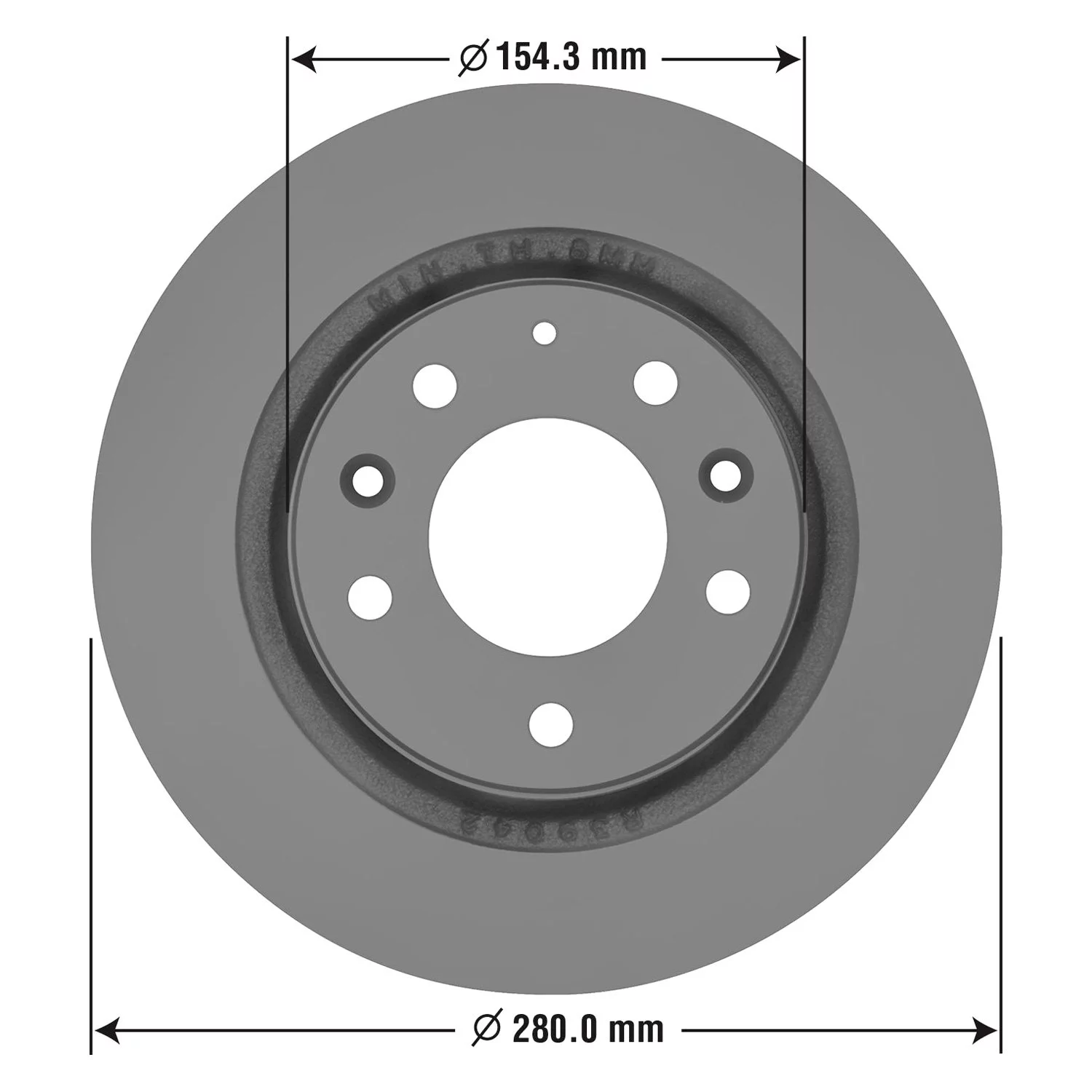 Goodyear Brakes 2142136GY Truck and SUV Premium AntiOx Coated Rear Brake Rotor