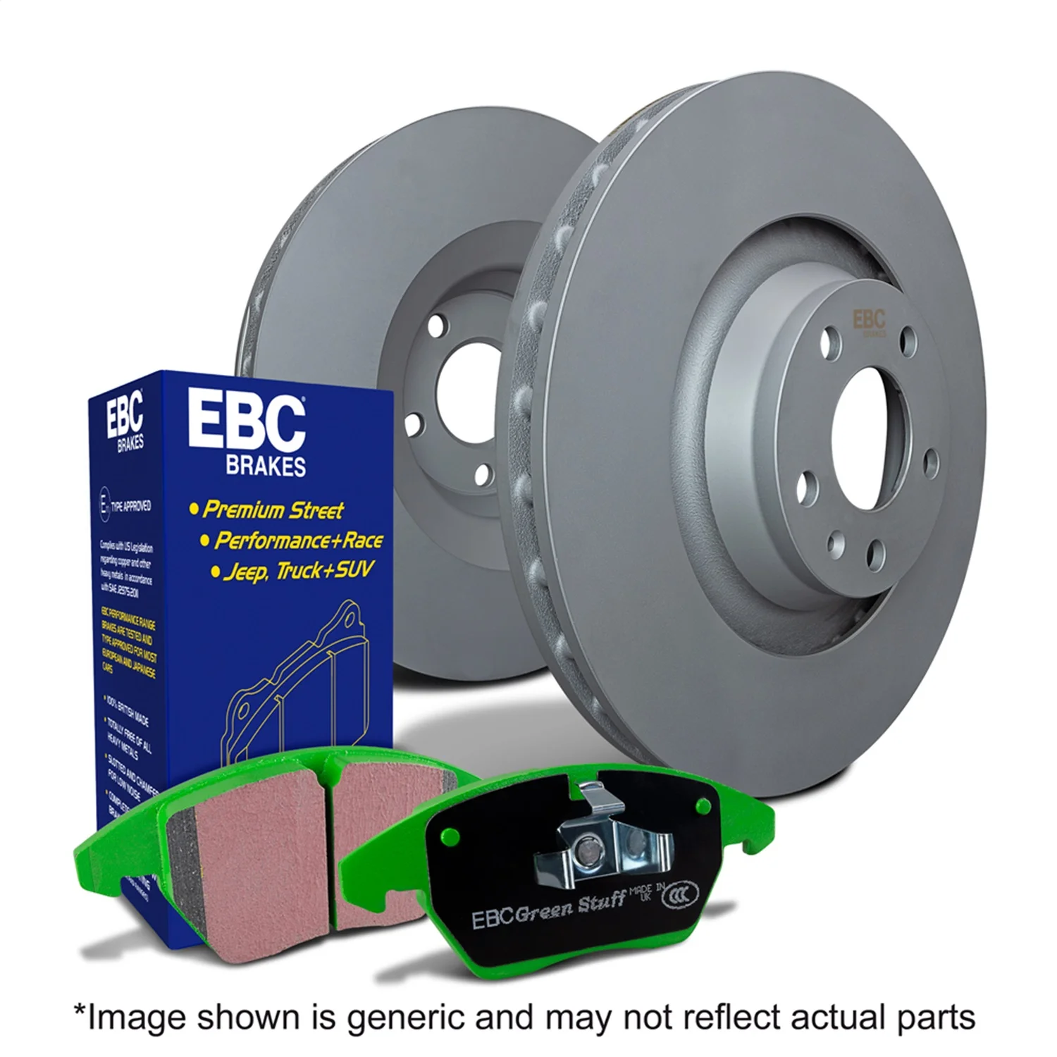 Ebc Brakes S11kf1222 S11 Kits Greenstuff 2000 And Rk Rotors Fits 04 17 3 5