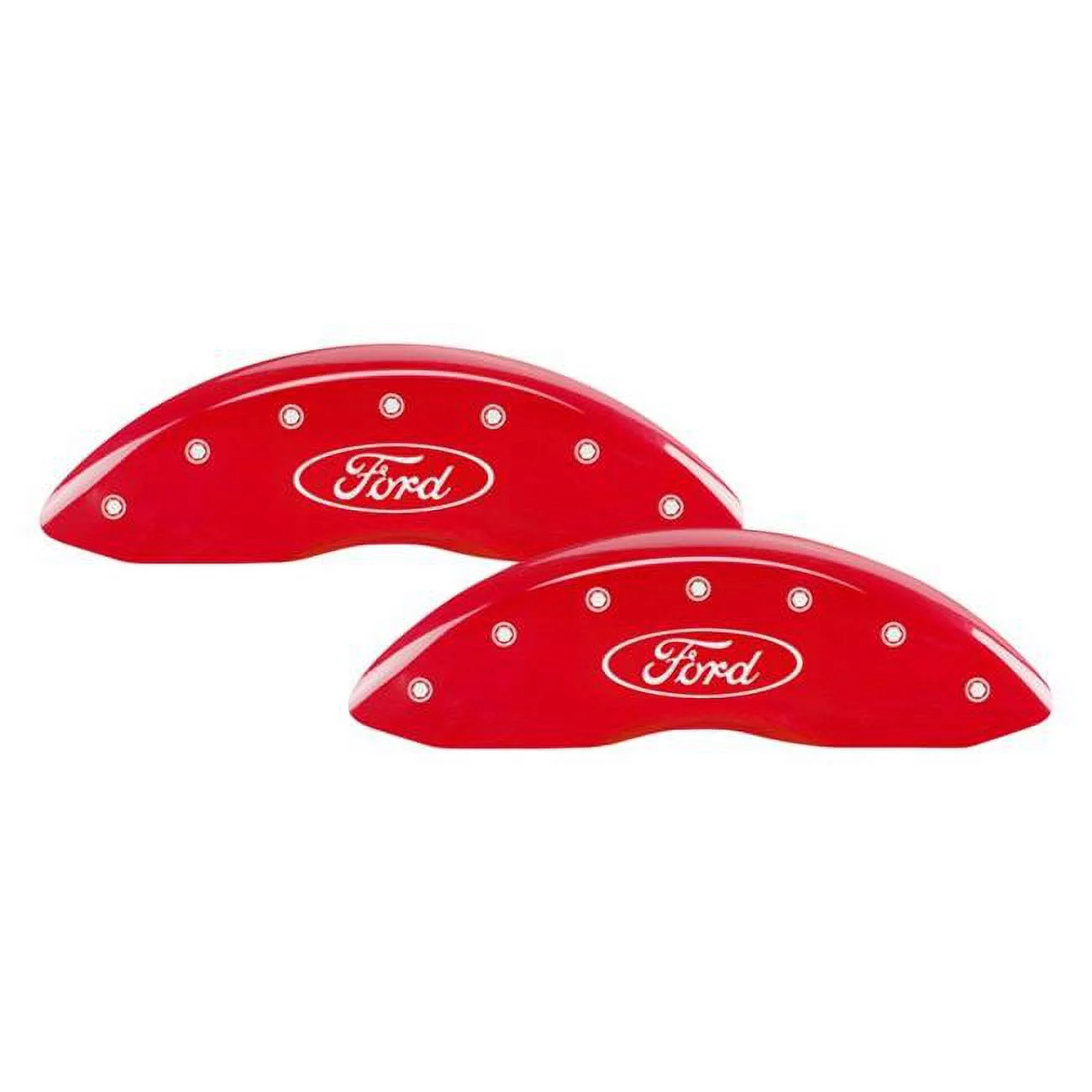 MGP Caliper Covers Red Front & Rear Silver Characters Caliper Covers for 2013-2018 Ford Escape, Set of 4
