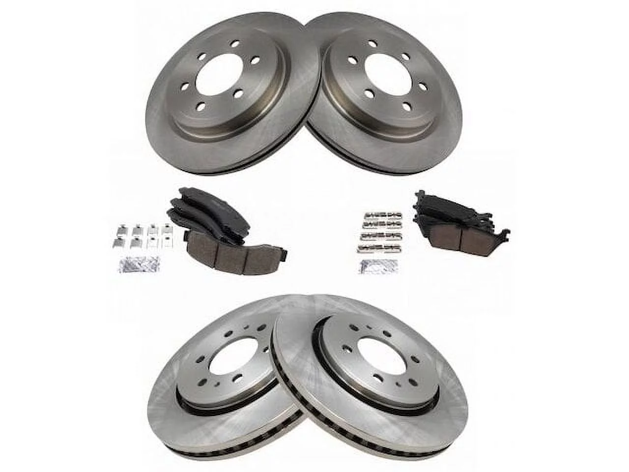 Front and Rear Brake Pad and Rotor Kit - Compatible with 2018 - 2020 Ford F-150 2019