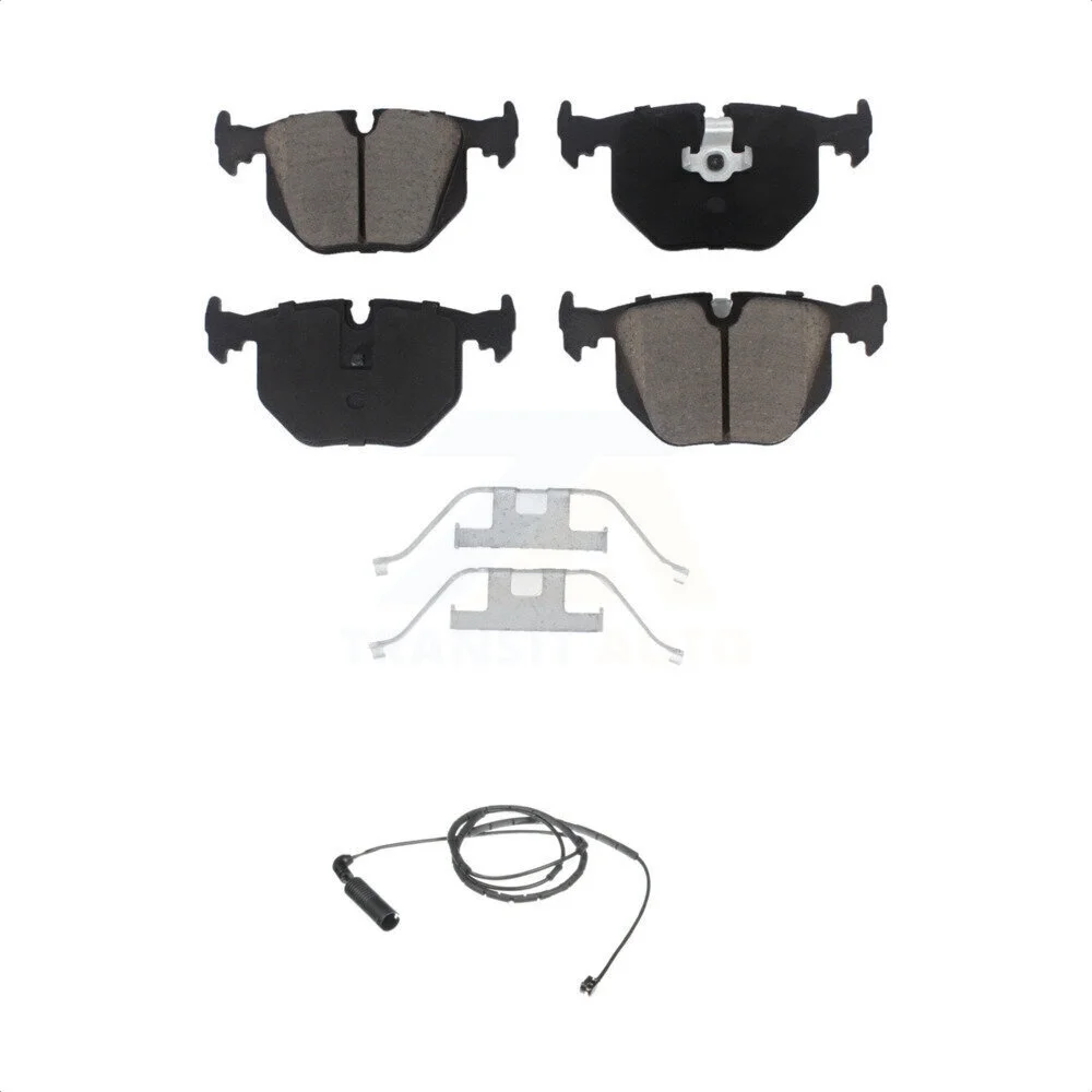 Transit Auto - Rear Ceramic Disc Brake Pads And Wear Sensors Kit For BMW 330Ci 330i 330xi KCW-100806