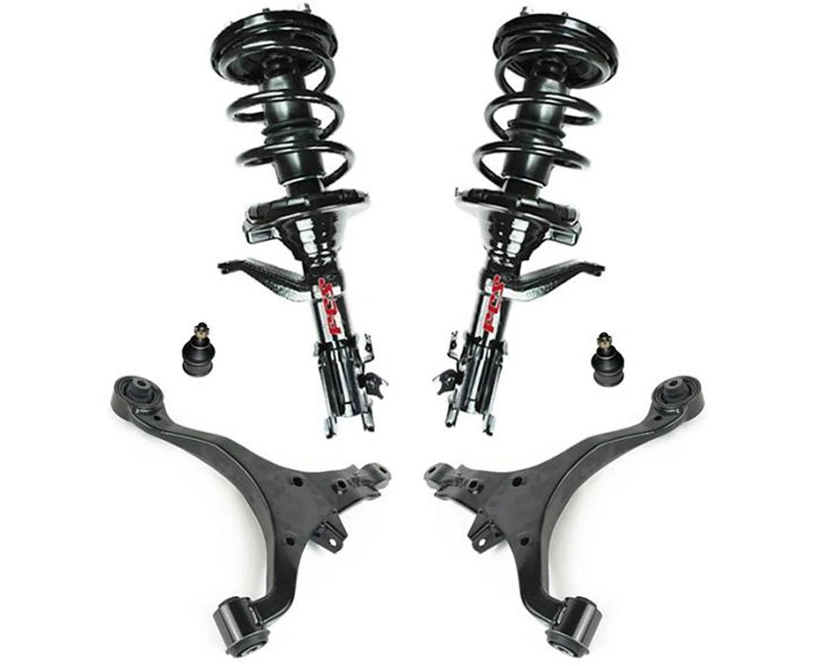 Fits 02-06 Honda CRV Front Complete Struts Lower Control Arm & Ball Joints