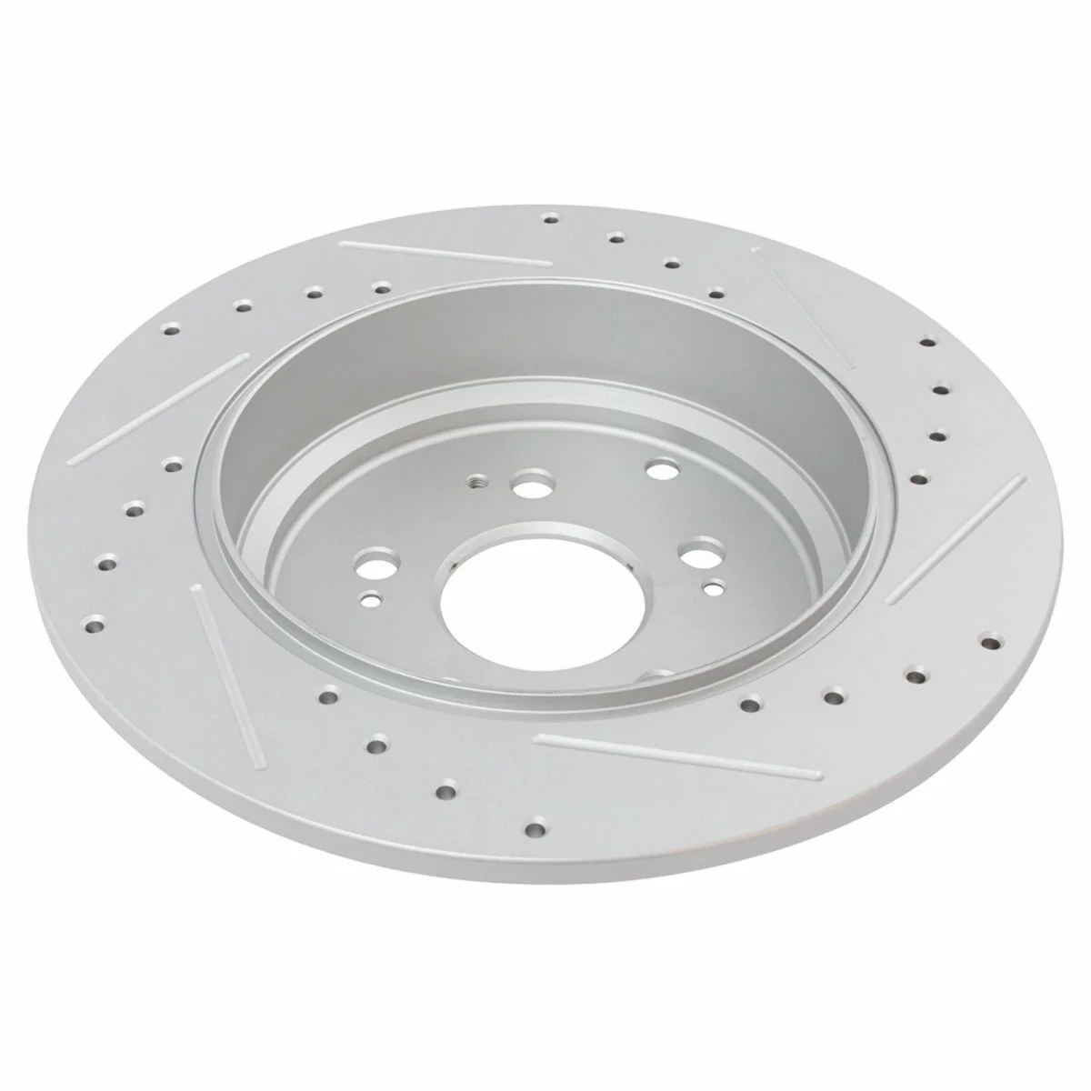 Teledu Performance Disc Brake Rotor Drilled & Slotted Rear G-Coated Pair