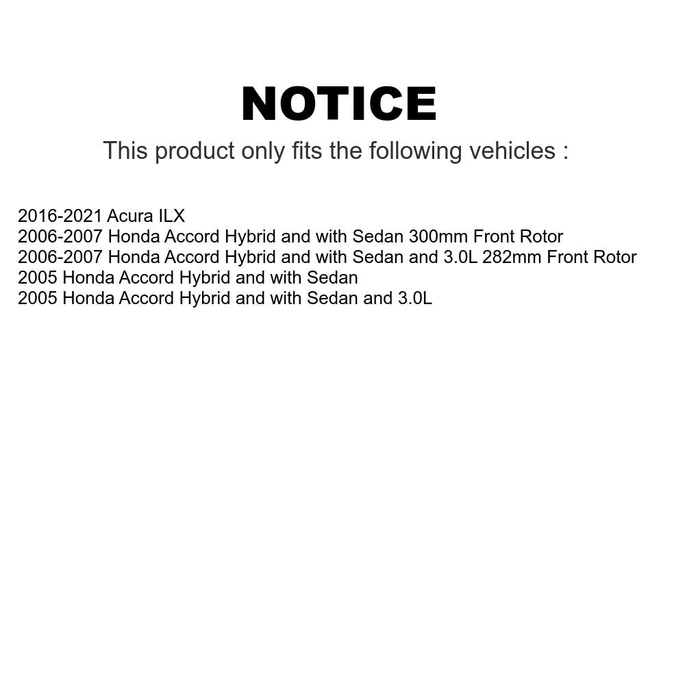 Transit Auto - Rear Disc Brake Rotors And Ceramic Pads Kit For Honda Accord Acura ILX K8A-100550