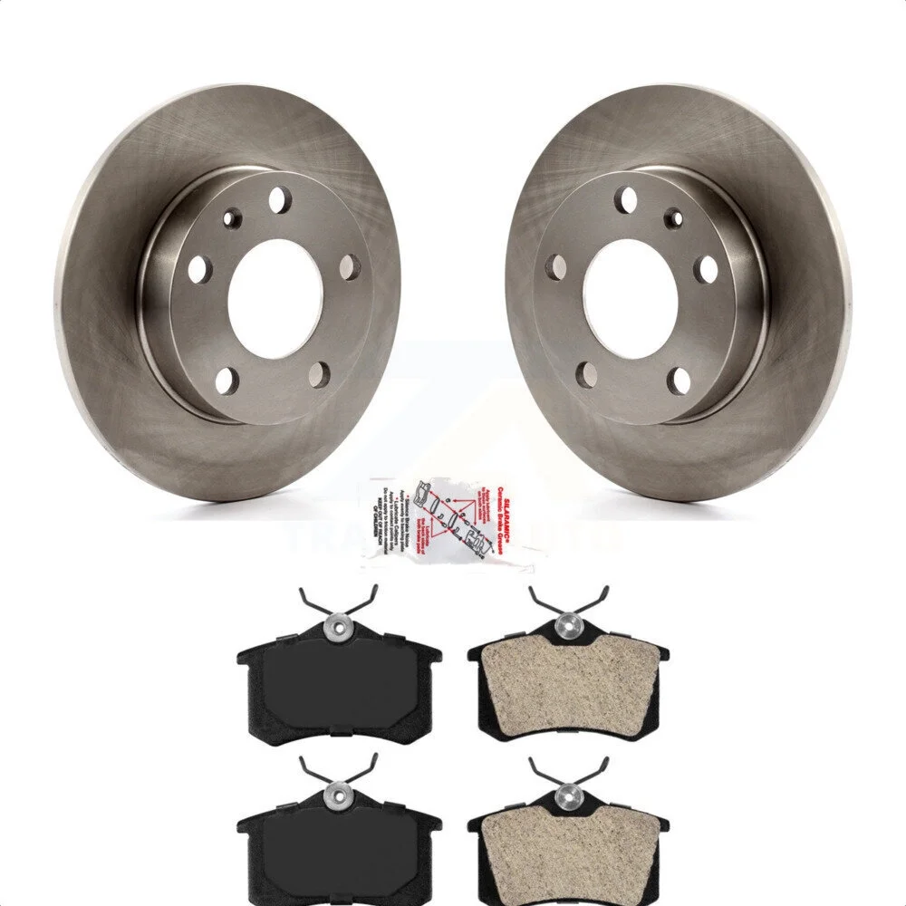 Transit Auto - Rear Disc Brake Rotors And Semi-Metallic Pads Kit For Audi A4 S4 K8A-100708