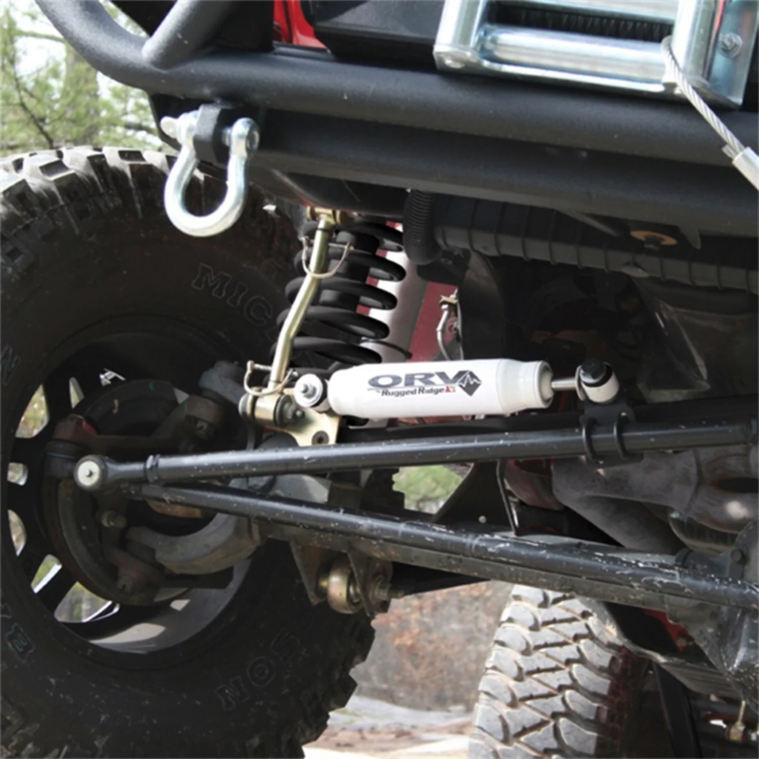 Rugged Ridge by RealTruck | Steering Stabilizer | 18475.03 | Compatible with 2007-2018 Jeep Wrangler JK