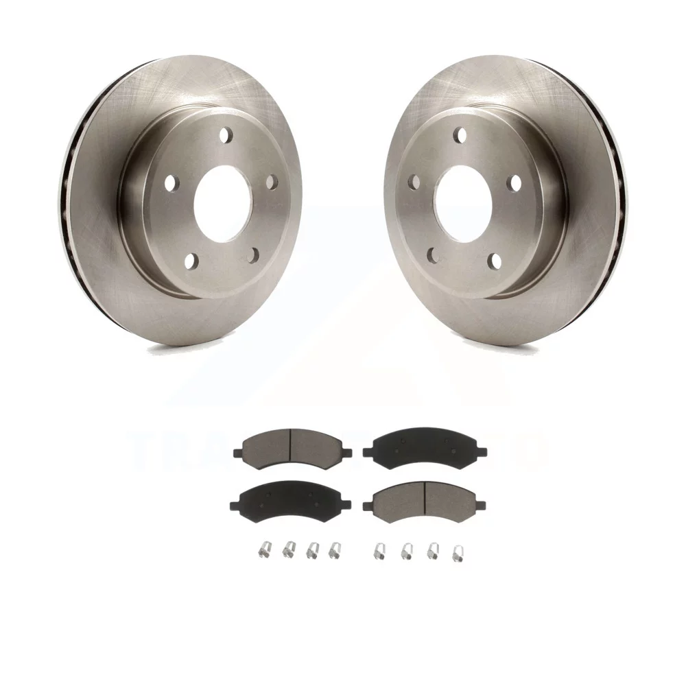 Transit Auto - Front Disc Brake Rotors And Ceramic Pads Kit For Dakota Dodge Mitsubishi Raider Ram K8C-100605