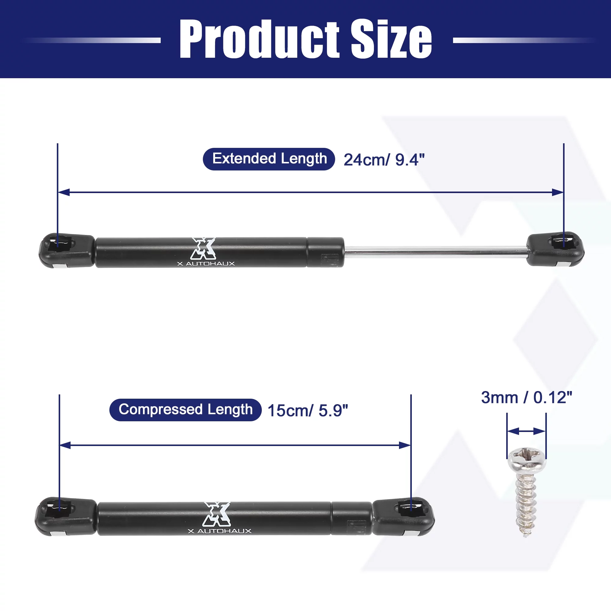 4pcs 9.4inch 100N/22Lbs Universal Gas Struts Shocks Black for Car Truck RV Boat