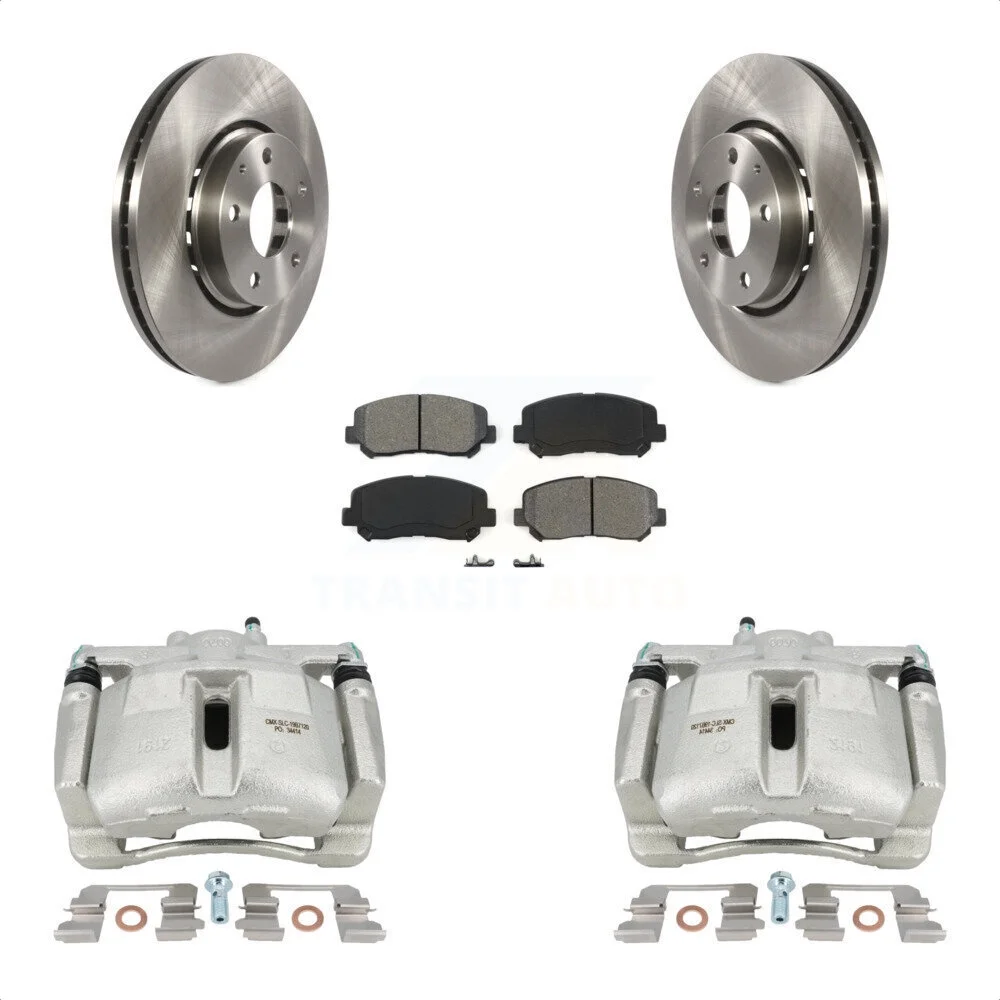 Transit Auto Front Disc Brake Caliper Rotors And Semi-Metallic Pads Kit For Mazda CX-5 KC8-100055S