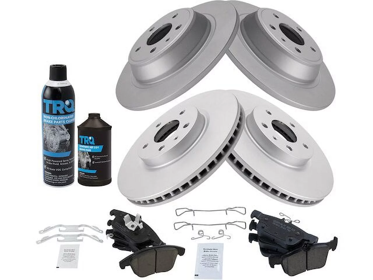 Front and Rear Brake Pad and Rotor Kit - Compatible with 2013 - 2020 Ford Fusion 2014 2015 2016 2017 2018 2019
