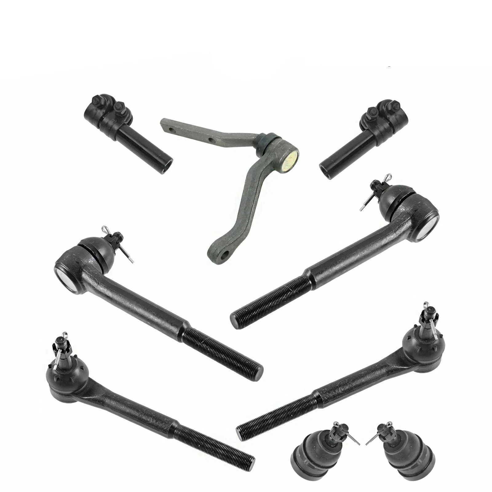 Teledu 9 Piece Steering & Suspension Kit Tie Rods Ball Joints Idler Arm for Chevy