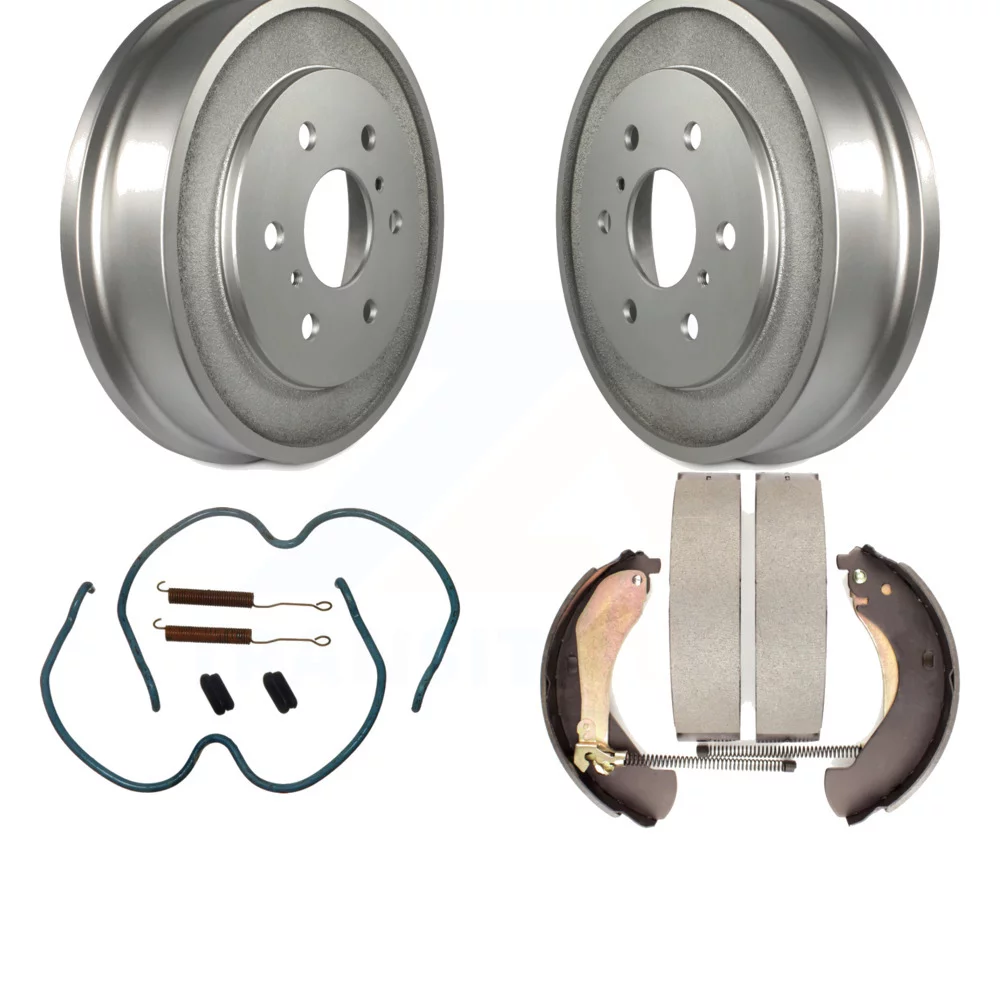 Transit Auto - Rear Coated Brake Drum Shoes Spring Kit For Chevrolet Silverado 1500 GMC Sierra Classic KGN-100074