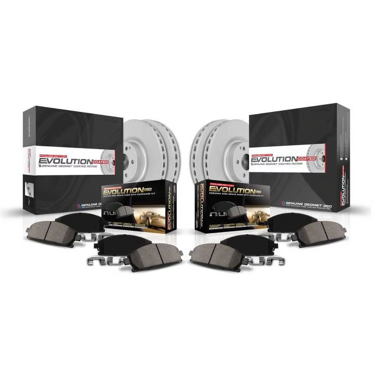 Power Stop Front & Rear Geomet Coated Brake Kit CRK5828 Fits 2019 Toyota Highlander