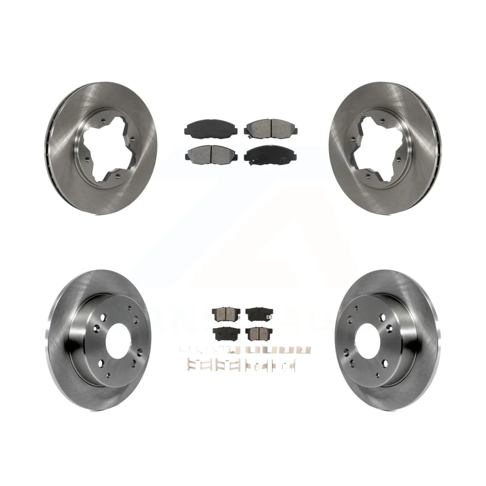 Transit Auto - Front Rear Disc Brake Rotors And Semi-Metallic Pads Kit For Honda Accord Acura CL K8S-101030