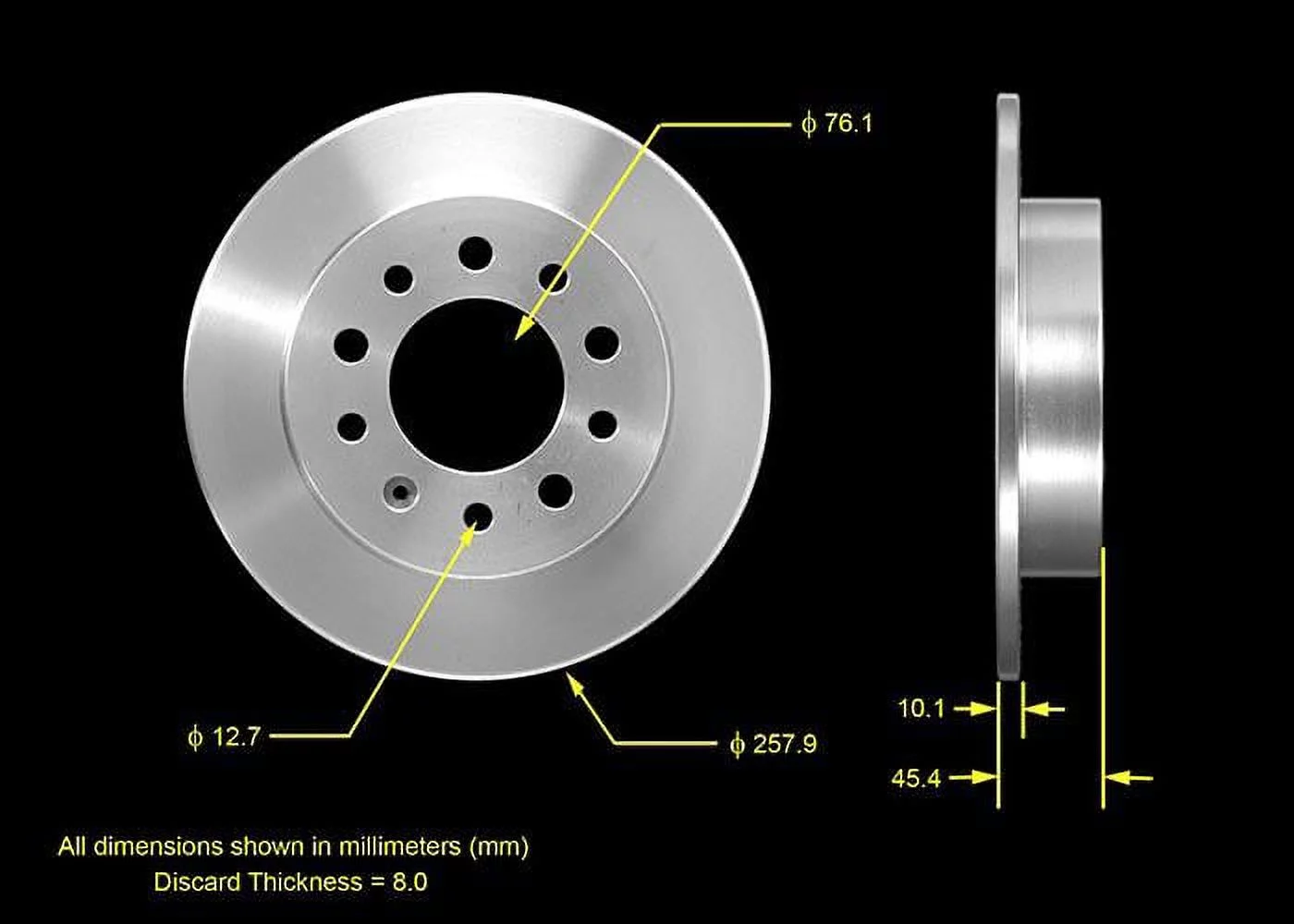 BENDIX PREMIUM PRT5545 - Disc Brake Rotor Fits select: 2003-2008 HYUNDAI TIBURON
