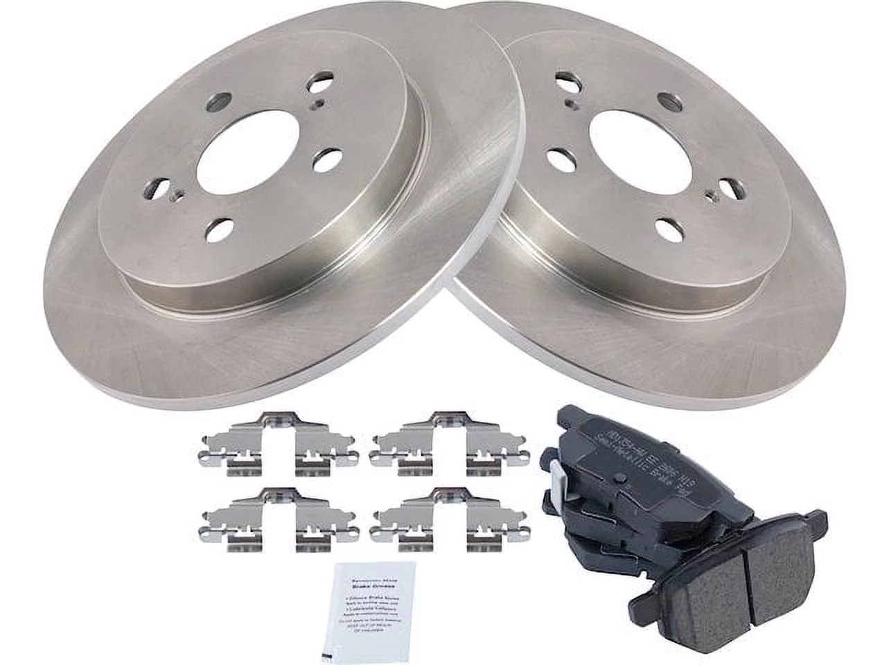 Rear Brake Pad and Rotor Kit - Compatible with 2009 - 2010, 2014 - 2016 Toyota Corolla 2015
